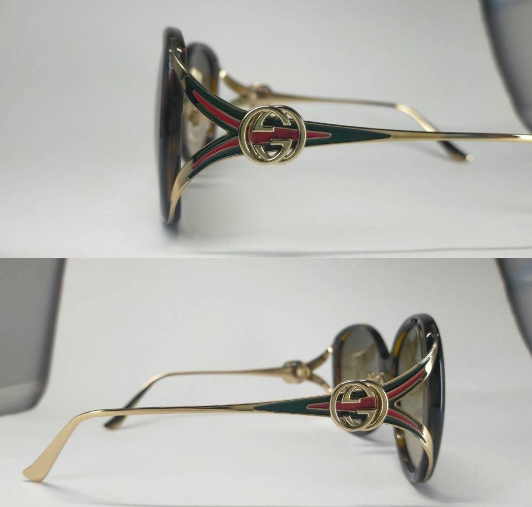 GUCCI Sunglasses Interlocking G Sherry Line Tortoiseshell