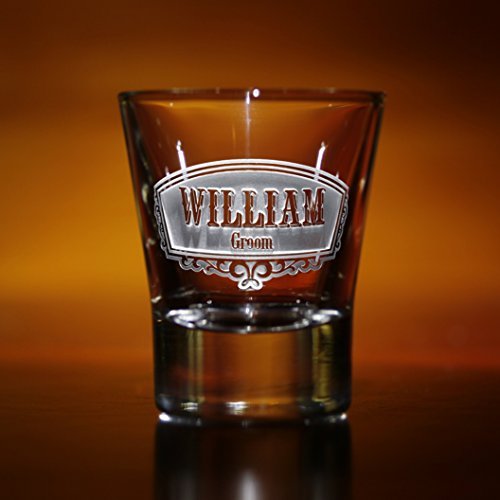 Engraved Groomsman Shot Glass Gift Ideas (Set of 4)