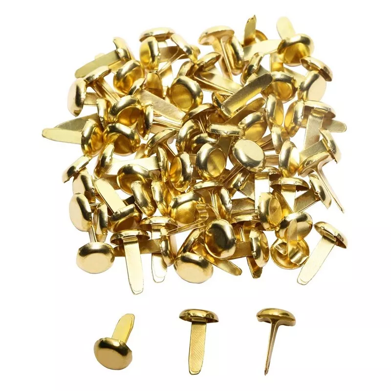 1/2 Inch Brass Fasteners, Fasteners for Handicraft Projects, Decorative  DIYh