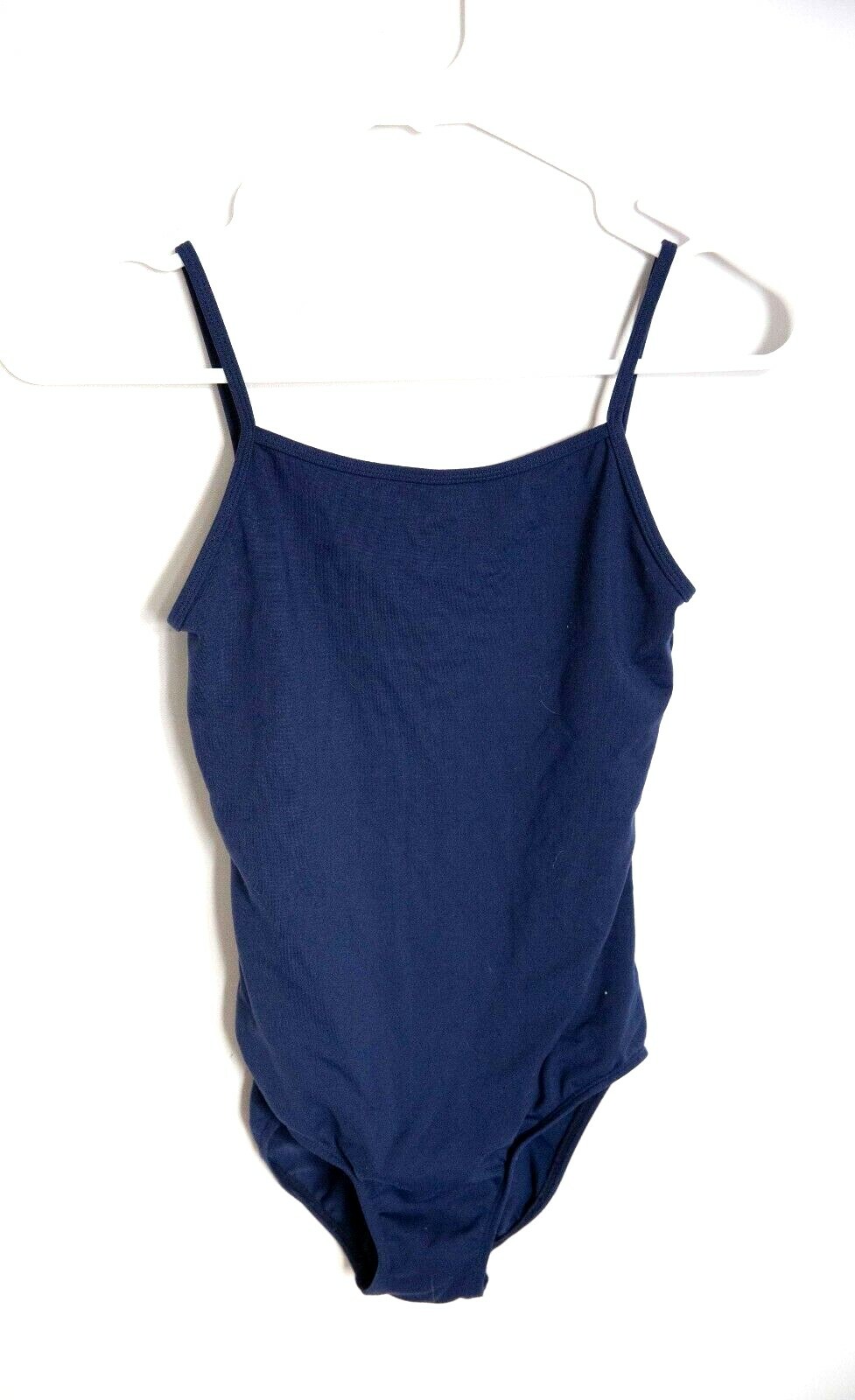 Mirella Solid Navy Blue dance leotard Girls Size 12 E… Gem