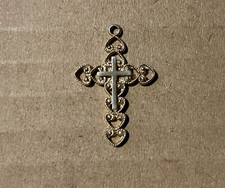 12K Yellow Gold Filled Crucifix Necklace Pendant Charm