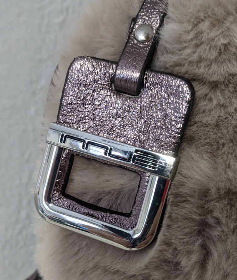 Innue Genuine Calf Leather Glitter Made in Italy Faux Fur  display picture 2