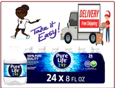 Pure Life Purified Water Bottles, 24 Pack - Still Bottled Water Enhanced ...