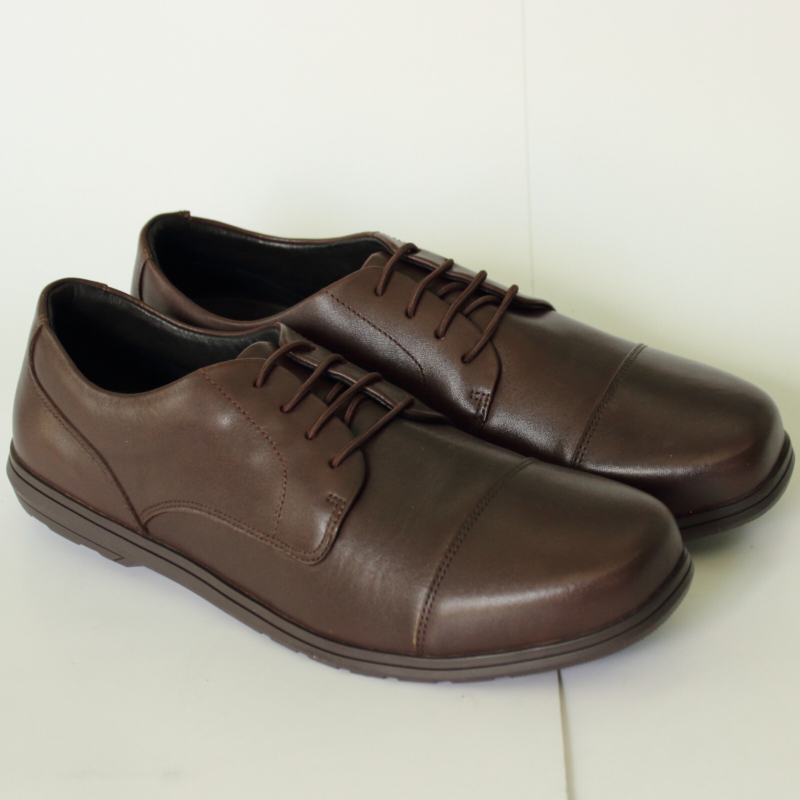 SAOLA Scarpe eleganti Birchbury Brenston a piedi nudi vintage marroni da uomo taglia 10 5 nuove con scatola