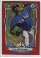 2014 Bowman Prospects Chrome Red Wave Refractor 13/25 Victor Payano #BCP86 tv5