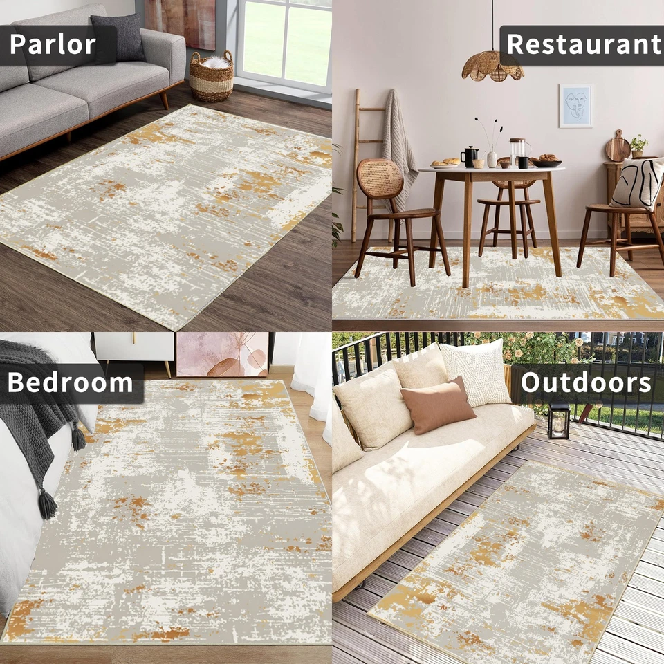 Rugs for Living Room 9*12 Abstract,Faux Cashmere Area Rugs Bedroom  home decor - Image 3 of 4