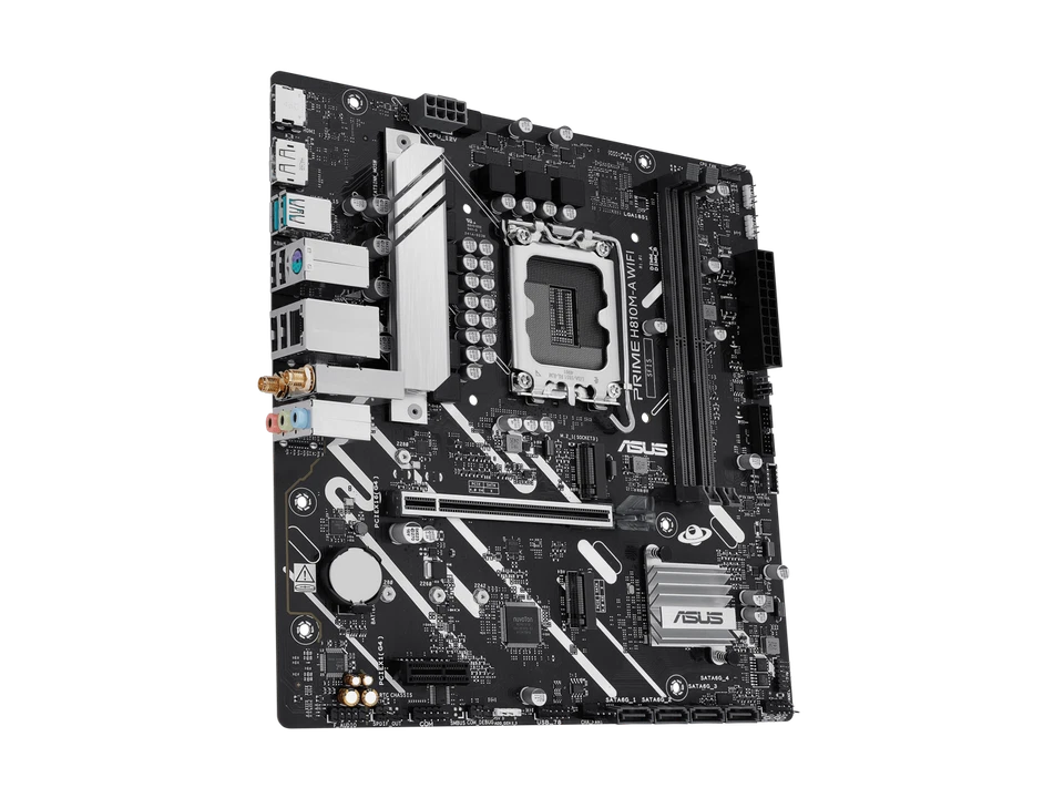 ASUS PRIME H810M-A WIFI-CSM Intel H810 LGA 1851 mATX motherboard, 6+1+1+1 - Image 3 of 4