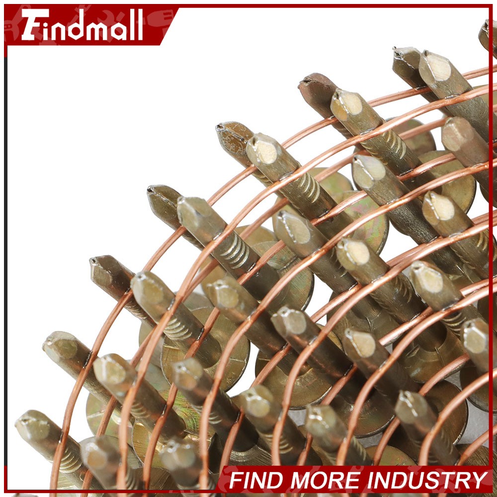 Findmall 7200 Pack 3/4" × 0.12" 15 Degree Electro Galvanized Coil Roofing Nails