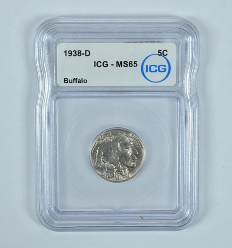 1938-D Indian Head Buffalo Nickel MS65 ICG