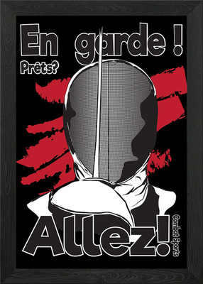 Fechten En garde Gerahmtes Wandbild Poster Leinwanddruck Bild