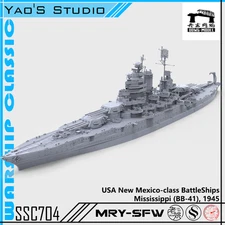 MRY-SFW 1/700 USS New Mexico Class Mississippi BB-41 1945 Battleship Waterline