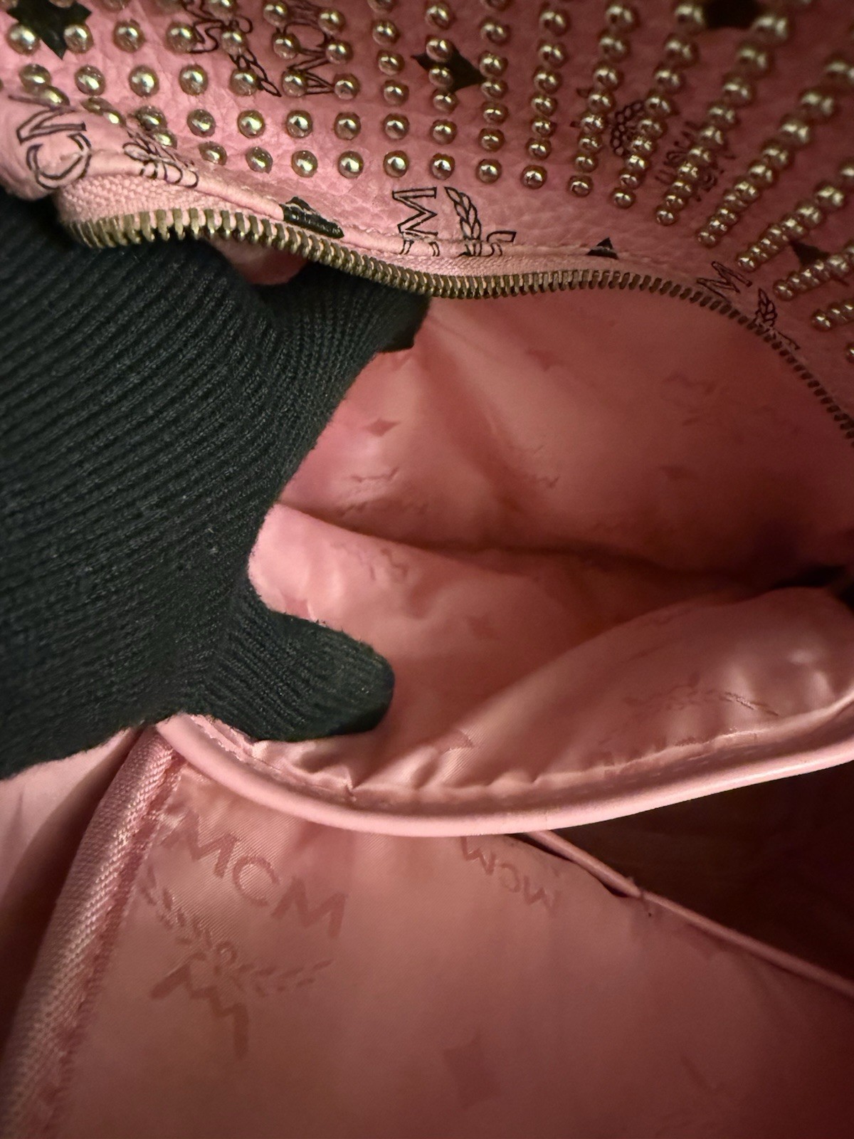 MCM pink studded backpack. — image 4