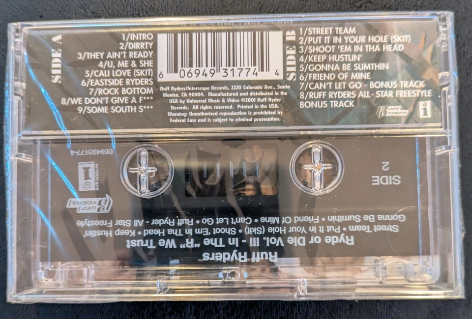 Ryde Or Die Vol III CASSETTE In The R We Trust SEALED - Image 2 of 3