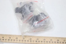 (8-Pk) Erkoon Double Prong Coat Hooks Wall Mounted with 16 Screws Metal Black 