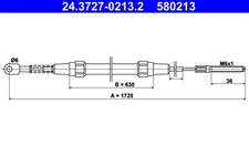 ATE Bremsseil Seilzug Feststellbremse 24.3727-0213.2 für BMW E30 3er Touring 316