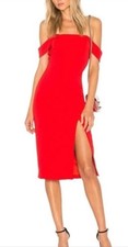 Jay Godfrey Red Downey Cocktail Dress Size 8 - Revolve