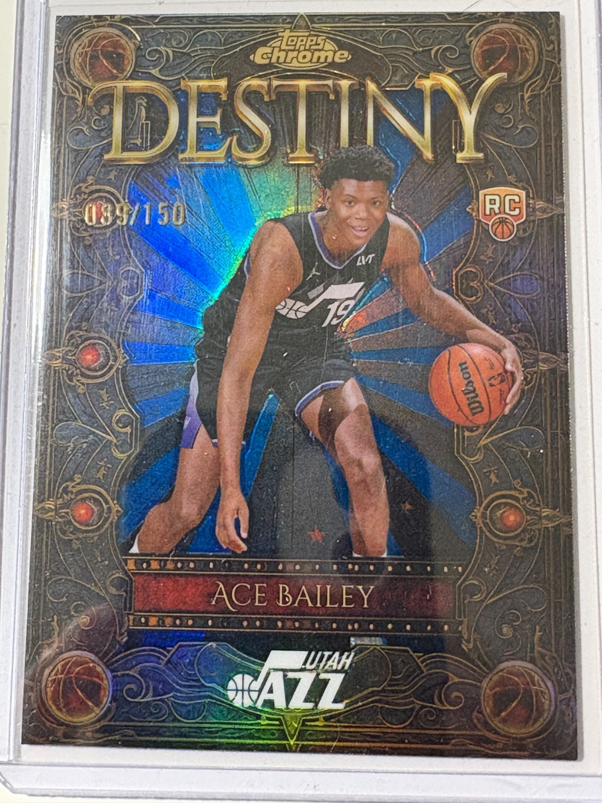 Ace Bailey 2025-26 Topps Chrome Destiny Blue Refractors (RC) #D-5 089/150