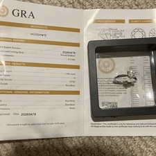 Excellent Brilliant Cut White Moissanite Women's Engagement Ring In 925 Silver