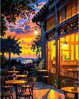 Camocin Art Malen Nach Zahlen Erwachsene, Sonnenuntergang Malen Nach Zahlen