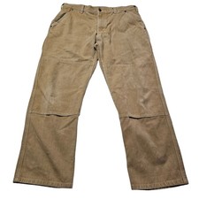 Patagonia Workwear Pants Tan Canvas Double Knee Men's 36 Made in Sri Lanka