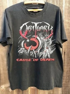 Obituary band Cause Of Death Charcoal Cotton T shirt Men Women Unisex S-5XL