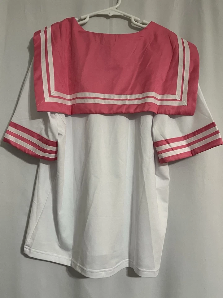 Anime japonés clásico, colegiala, marinero rosa, top con accesorios, mediano Cos-1384 Foto 2 de 3