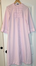 VTG S PINK Gossamer Artemis Nylon Button front Peignoir Robe for nightgown lace