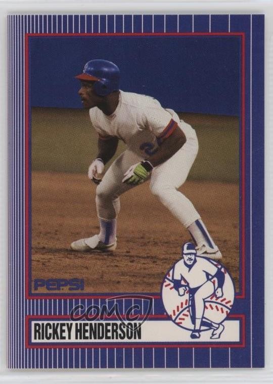 1991 Pepsi Rickey Henderson Rickey Henderson #4 HOF 0q3