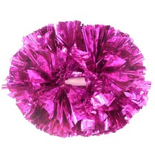 Hot Pink Pom Poms 2PCS Metallic Cheer Pompoms for Cheerleading Dance