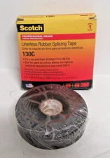 1" WIDE X 30 FT-GENUINE 3M SCOTCH USA 130C LINERLESS RUBBER SPLICING TAPE