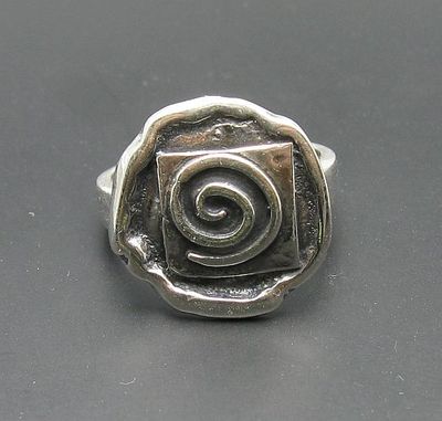 Genuine Stylish Sterling Silver Ring Solid 925 Spiral Handmade Hallmarked 