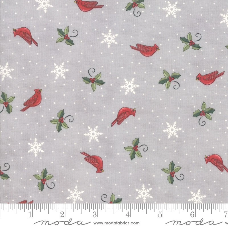Quilting Cotton Fabric 1/2 yd. Bundle Homegrown Holiday 10 Pieces, Gray Red - Image 3 of 4