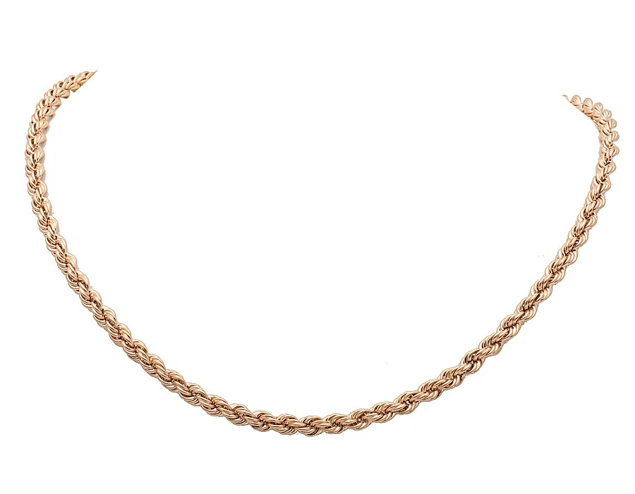 4mm rose gold rope chain deals