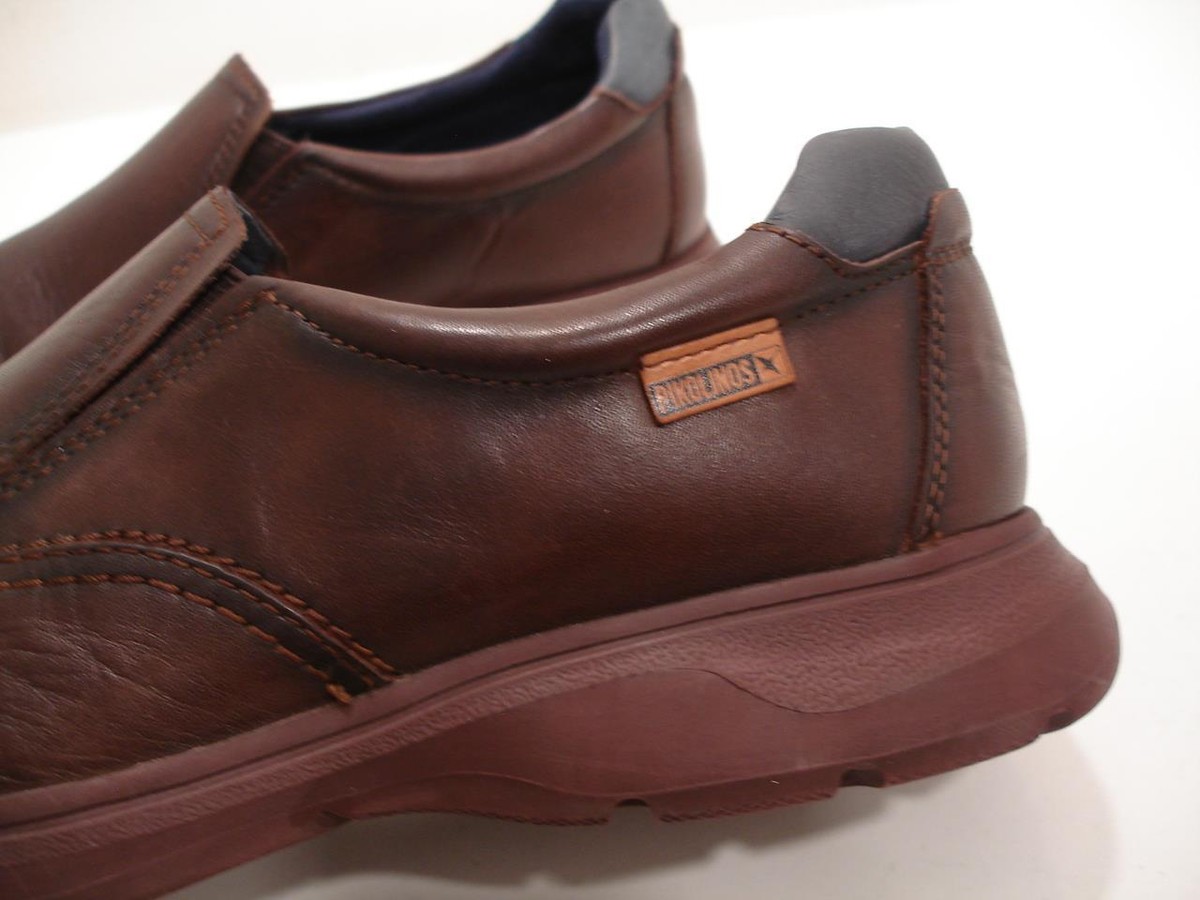 Men's 41 Pikolinos Inca Brown Leather Shoes Loafers Shock Comfort  Slip-On