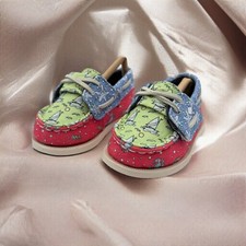 NIB Sperry Vineyard Vines A/O Crib Jr VV Patchwork Girls Shoes 2M