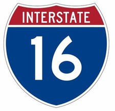 Interstate 16 Sticker Decal R890 Highway Sign