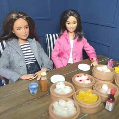 1:6 Set of pcs Dim Sum Chinese Cuisine Handmade Clay Dollhouse Miniatures  Food