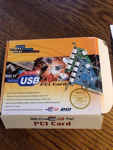 Multi Certified Hi -Speed USB 2.0 PCI PORT CARD 4 external 1 internal port - Image 3 of 4