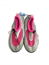 NEW West Loop Gray Pink Girls Water Shoes Size 2-3 Youth