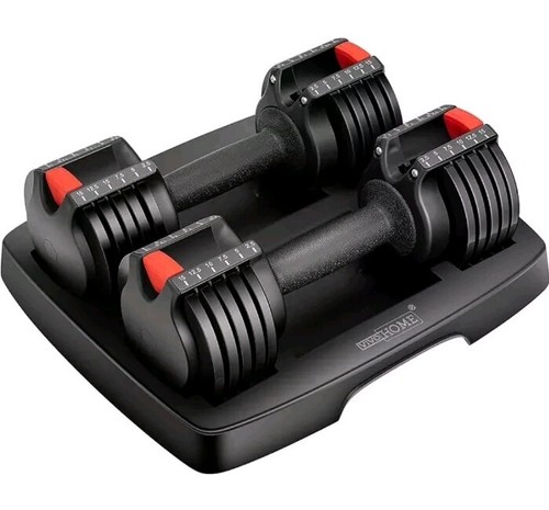 2pc Dumbbells Set Pairs 2.5-15 lbs Adjustable Weight Home Gym Workout 30lb total