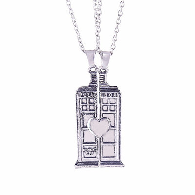 Pair of Silver Tardis Pendants. Dr Who Necklace Chain Charm Police Box ...