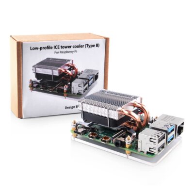 Cooling Fan for Raspberry Pi 4, Low Profile CPU Cooler with 40x40x10mm Coolin...