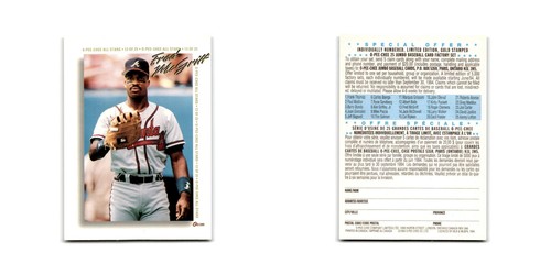 Fred McGriff 1994 O-Pee-Chee All-Star Redemptions #13 Atlanta Braves NM - Picture 3 of 3
