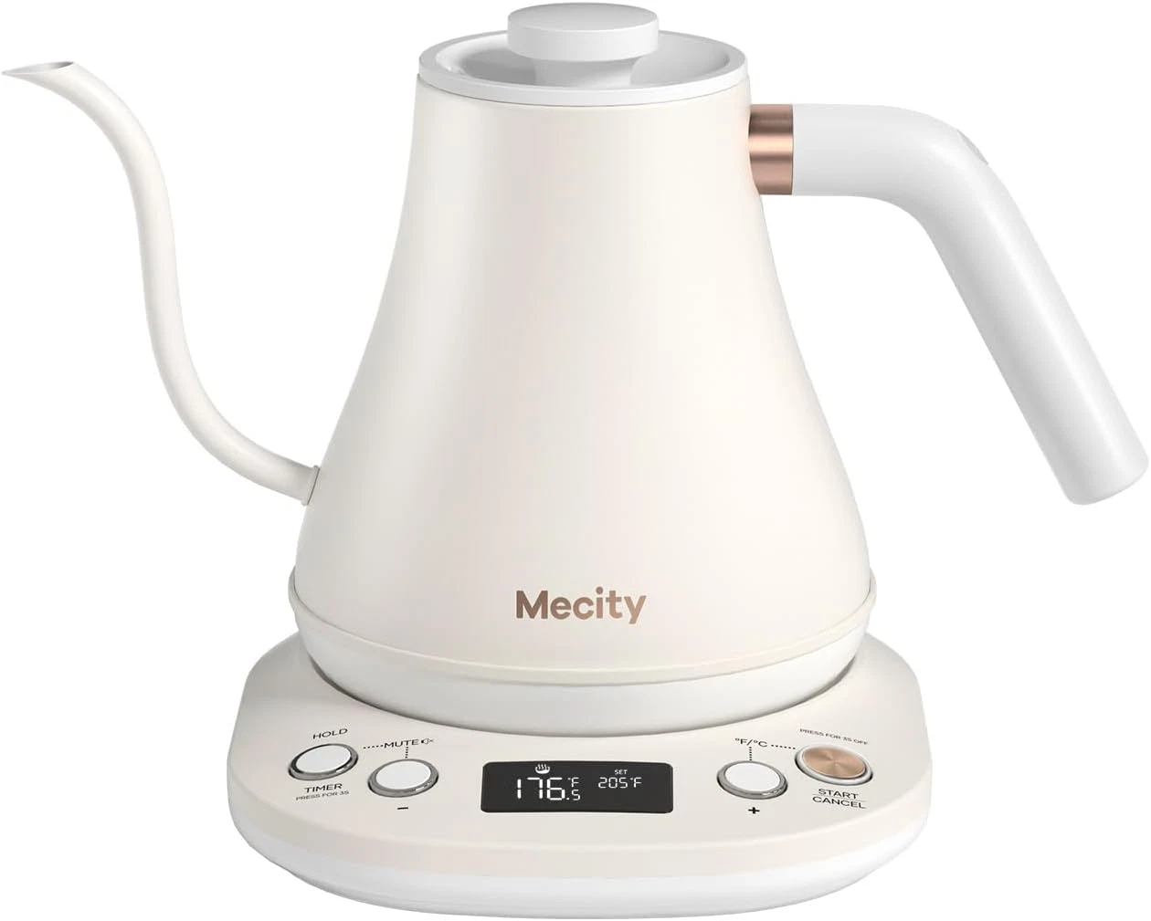 Electric Gooseneck Kettle with LCD Display & Keep Warm Function, 0.8L