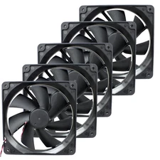 5 pack 120mm Computer Case Fan Y.S. Tech DC Brushless KM121225LS 4 Pin & Molex