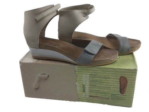 NAOT - Prophecy Leather Sandals Grey/Beige Women's Size EUR 38 US 7-7.5M - Picture 2 of 5