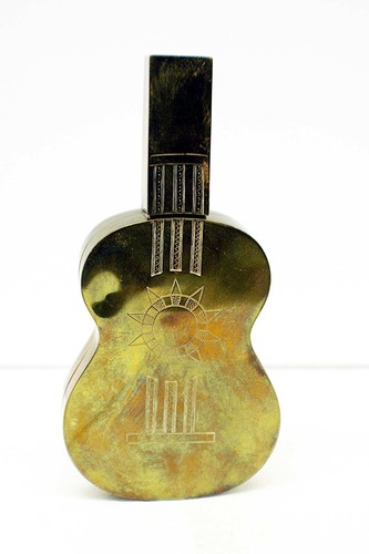 ANTIQUE Original One-of-a-Kind GUITAR COMPACT and Lipstick Holder sold by HORCHW