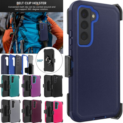 Shockproof Phone Case Cover Belt Clip Holder For Samsung Galaxy S22 Ultra/Plus