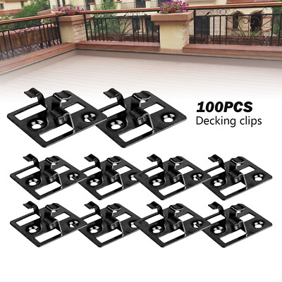 WPC Terrassendielen Clips,100 Pcs Edelstahl Terrassenclips Terrassenbefestigung