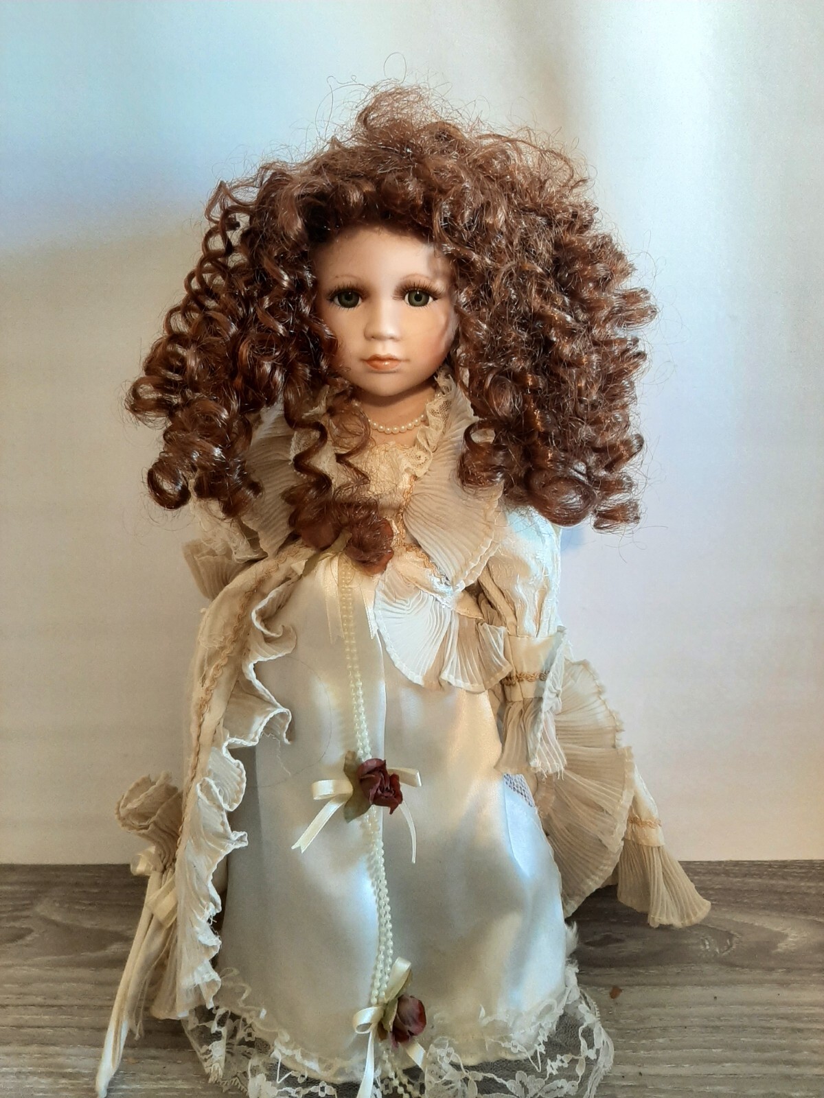 Emerald Doll Collection16" Porcelain Girl Doll Curly Red Hair eBay